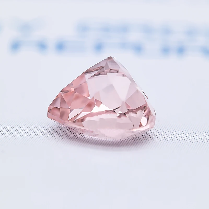 Top Lab Grown Sapphire Heart Shape Morgan Pink Color VVS1 Charms DIY For Jewelry Making Materials Selectable AGL Certificate