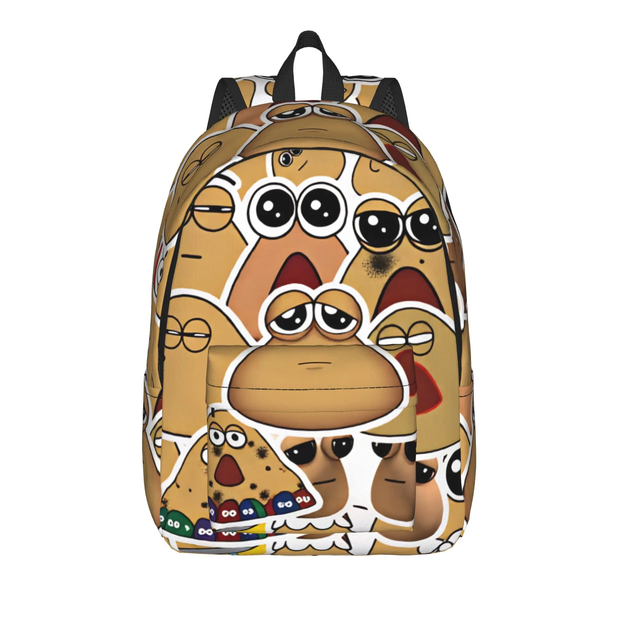 Pet Alien Pou Animated Television Backpack Travel Backpacks Boy Pretty School Bags Designer Large Rucksack