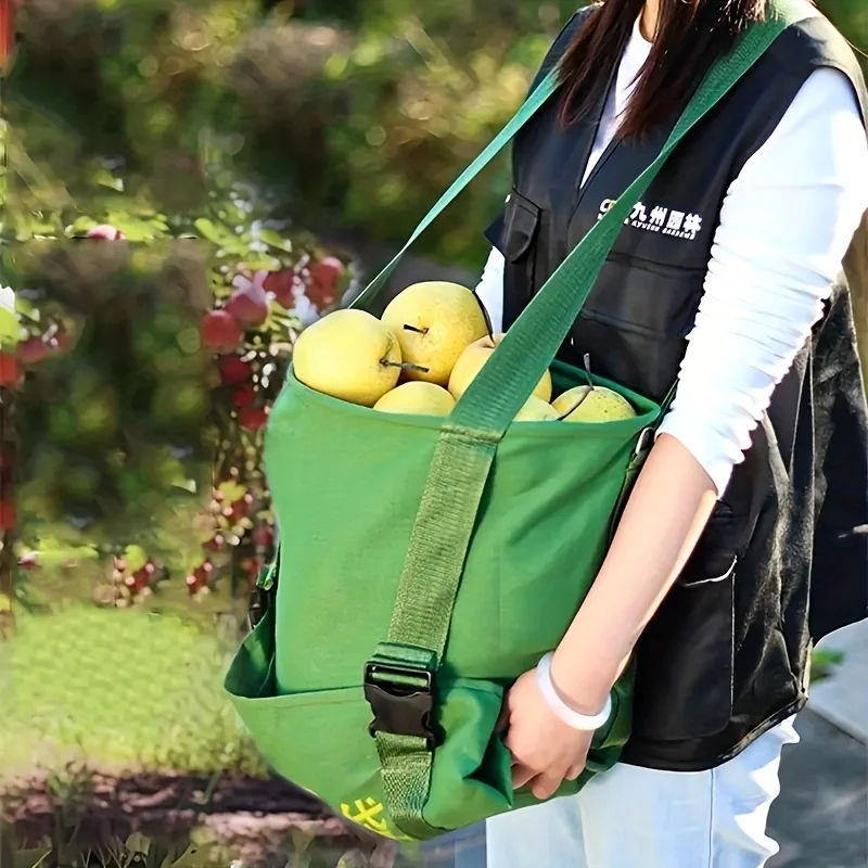 1pc, Adjustable Gardening Apron, Large Capacity Garden Collection Bag, Large Harvest Bag Mushroom