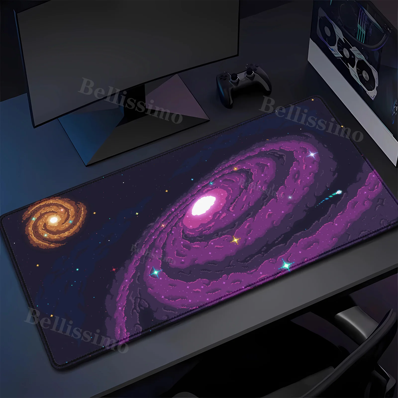 

PC Gamer Mousepad Pixel Art Mouse Pad Office accessories Large Mouse Mat Rubber XXL Desk Mats Street Scenery teclado Mouse Pad