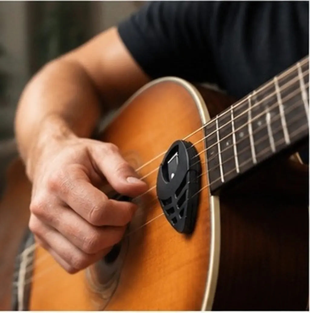 50Pcs Hollow Guitar Pick Holder Boxes Lightweight Portable Spring Mechanism Clear View Self Adhesive Back for Bass Plectrum