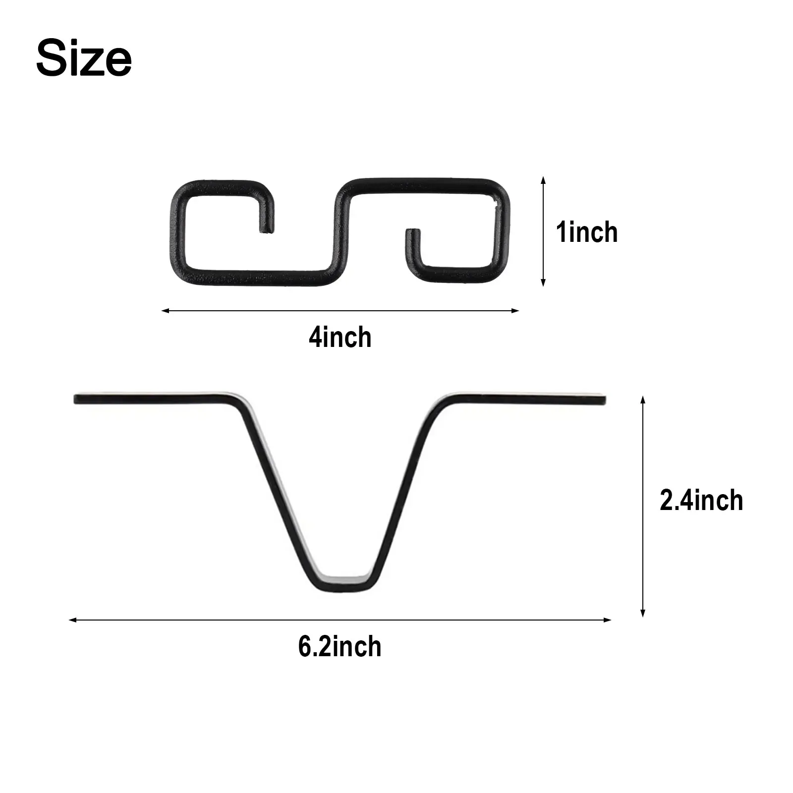 For Rain Chains Chain Hook Outside Hardware V Shaped Hook Hanger Outside Hardware 1 Inch Wide Electroplating Black Zinc
