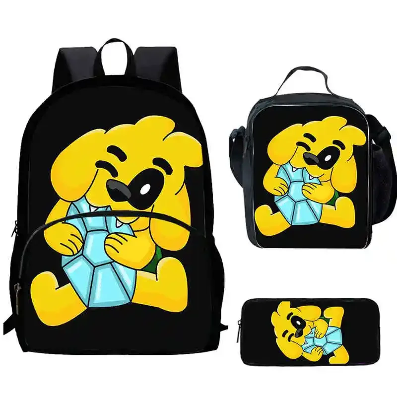 Cartoon  Mikecrack Child Backpack with Front Pocket,Lunch Bags,Pencil Bags for Aged 5-10 Cartoon Backpack Boys Girls,Best Gift