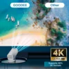 블루투스 스마트 미니 휴대용 프로젝터, 야외 포켓, 와이파이 6, 안드로이드 11, 2.4g, 5.8g 4