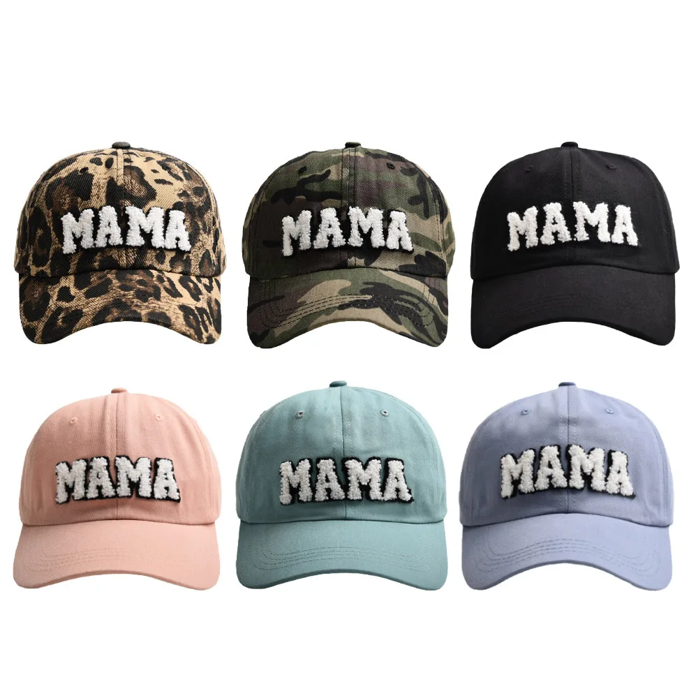 Letter MAMA MINI Embroidered Baseball Cap Outdoor Casual Sun Protection Parent-Child Caps Monther\'s Day Gifts for Mom Kids Gifts