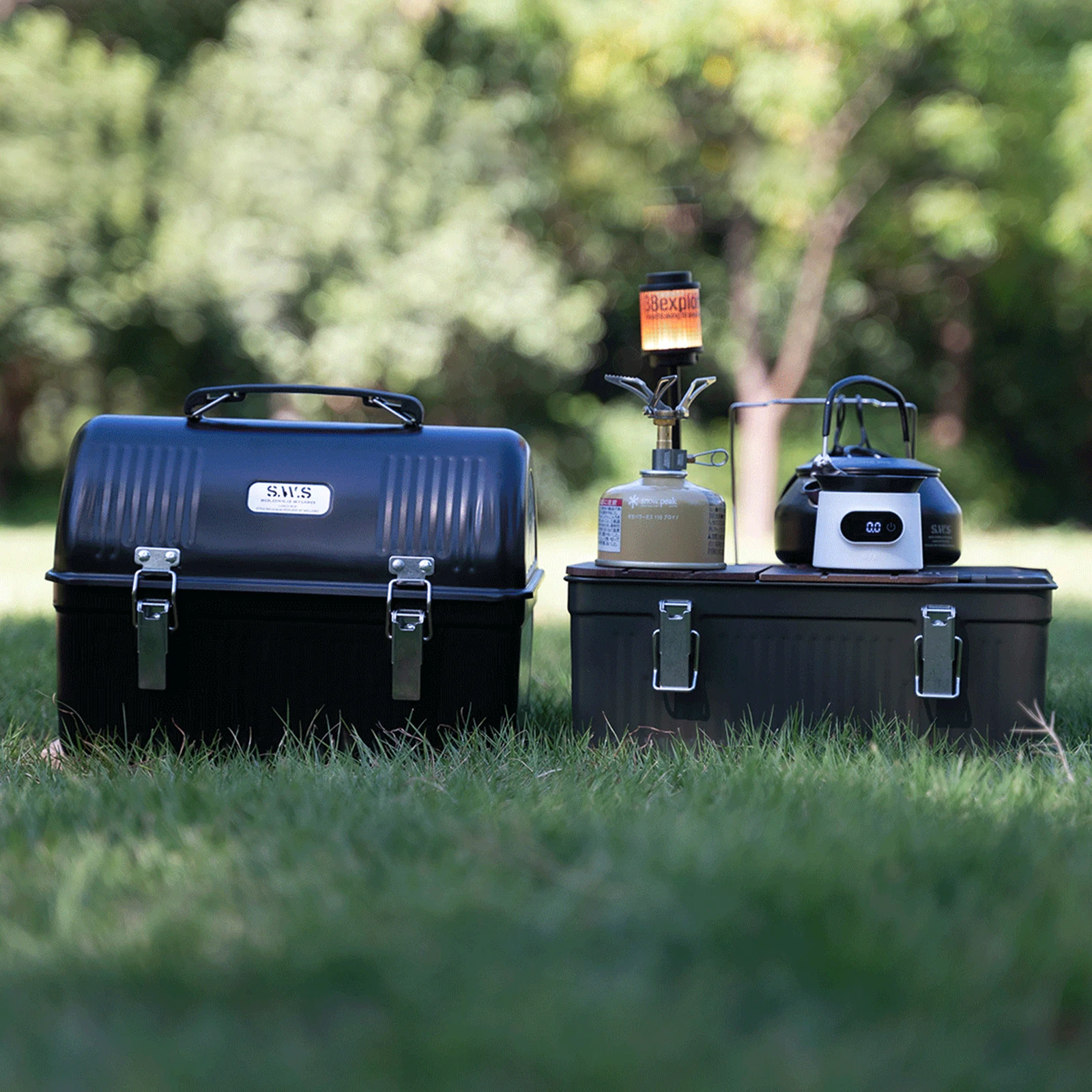 صندوق غداء معدني عتيق مع مقبض ومزلاج صندوق نزهة 9.5 لتر صناديق تخزين متاجر المواد الغذائية المشروبات زجاجة ماء