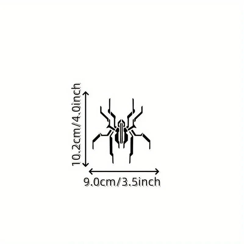 1PC Creative Mechanical Spider Vinyl Sticker, Waterproof 3.5x4.0inch Decal for Car Window Body Fuel Tank Motorcycle DIY Decor