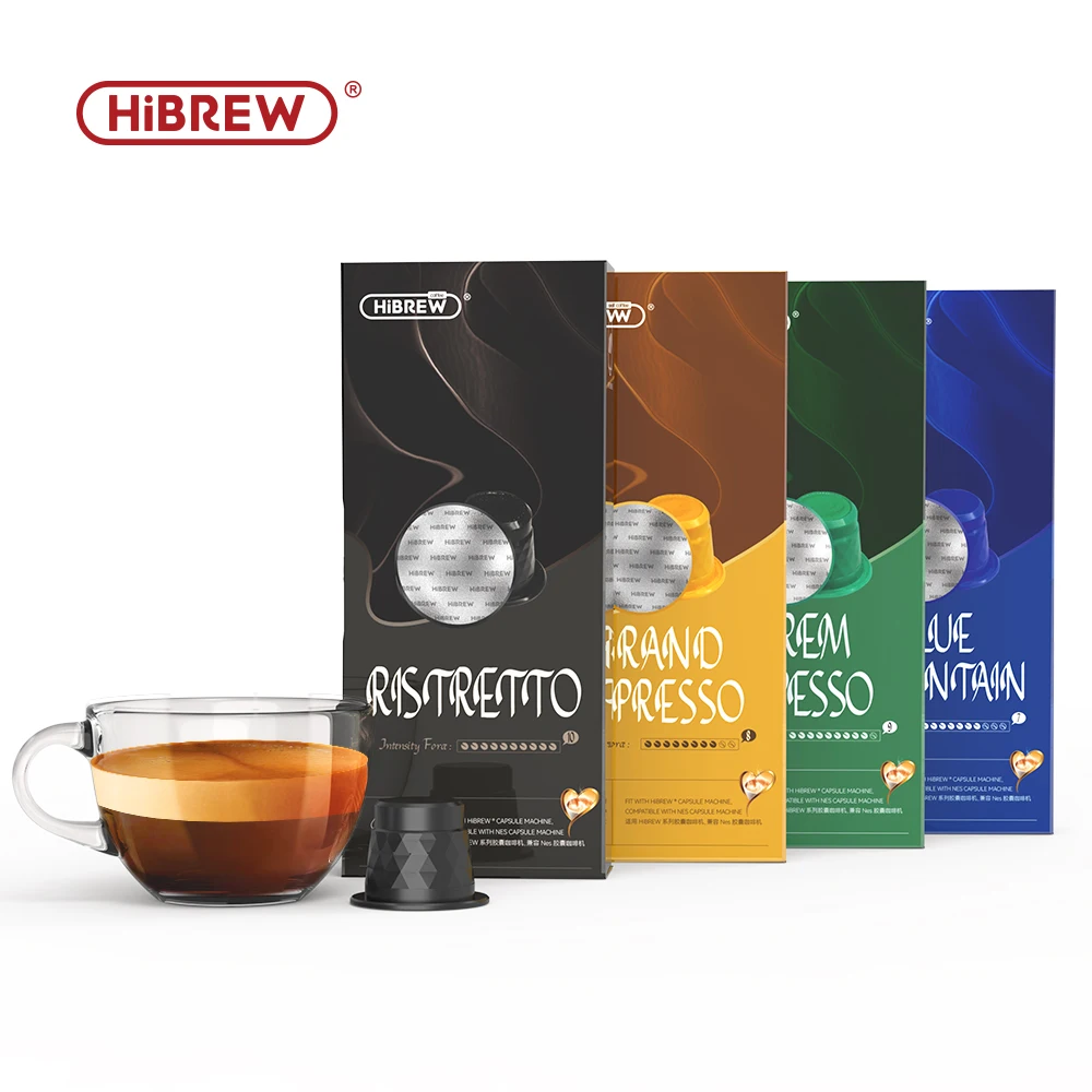 HiBREW Lightly Roasted Espresso NESPRESSO Capsule Coffee 10 Capsules in a box