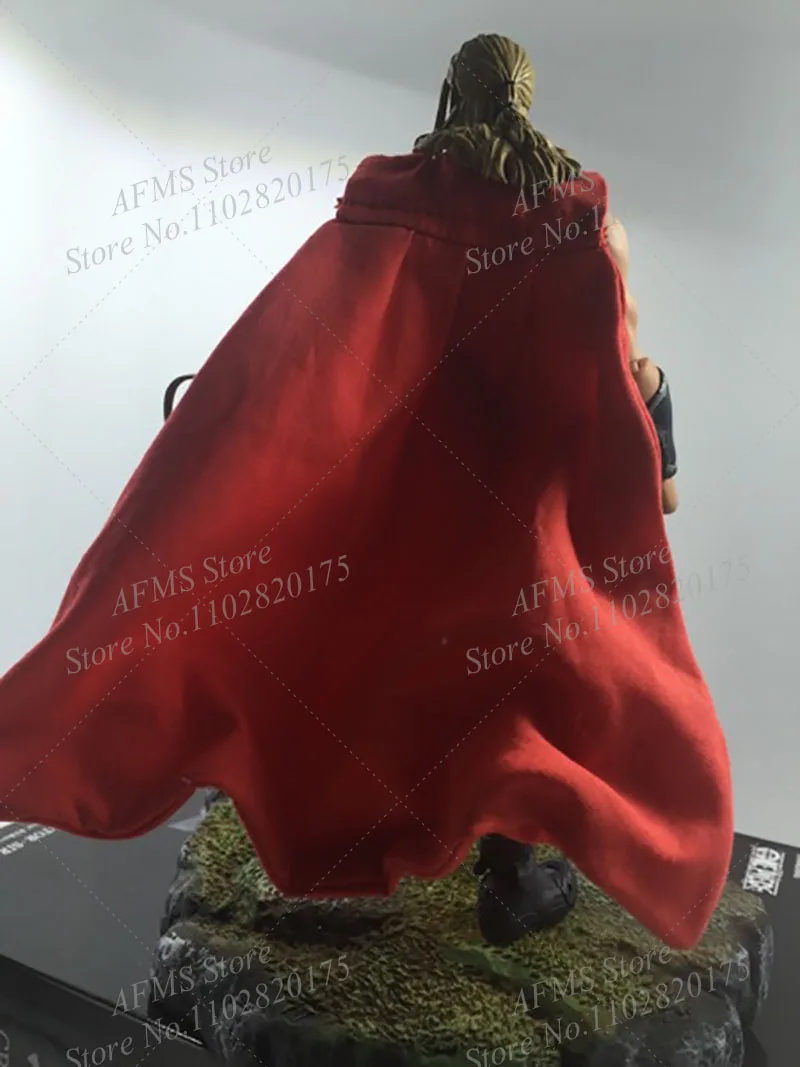 1/12 Men Soldier Cape Super Hero Thor Red Cloak With Iron Wire Clothes  Accessory Fit 6Inch SHF Action Figure Body Dolls