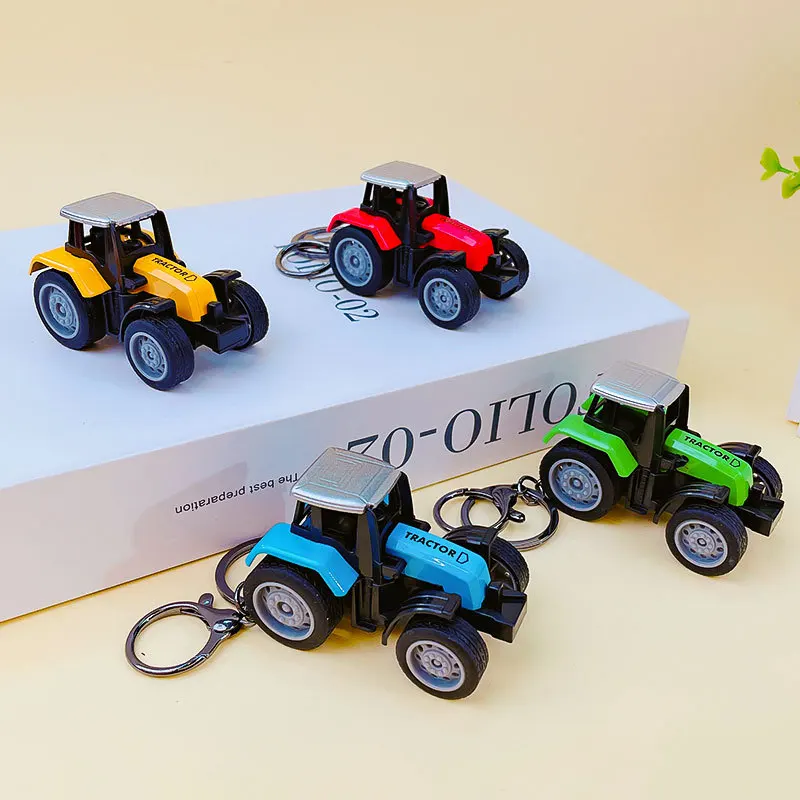 LLavero de juguete para coche de granja de simulación de aleación, colgante creativo y realista para coche de granja, mochila colgante para coche, regalos pequeños