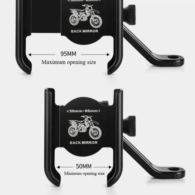 Phone Mount Stand Bicycle Holder 360° Rotatable Aluminum Adjustable Bike Phone Holder Non-slip Support Cycling GPS Bracket Clip