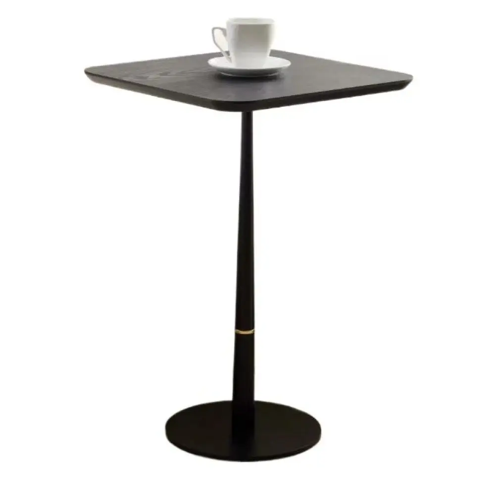 

MDF with metal feet, square, located in living space and lounge area, coffee table, computer desk, black, 15.74"D x23.77"H