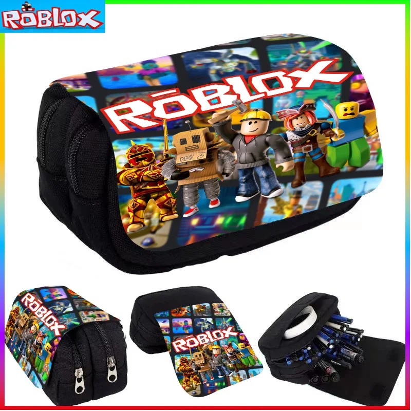 ROBLOX Pencil Case Stationery Box Game Peripheral Pencil Case Stationery Pen Storage Bag Pen Pencil Multi-layer Large Capacity