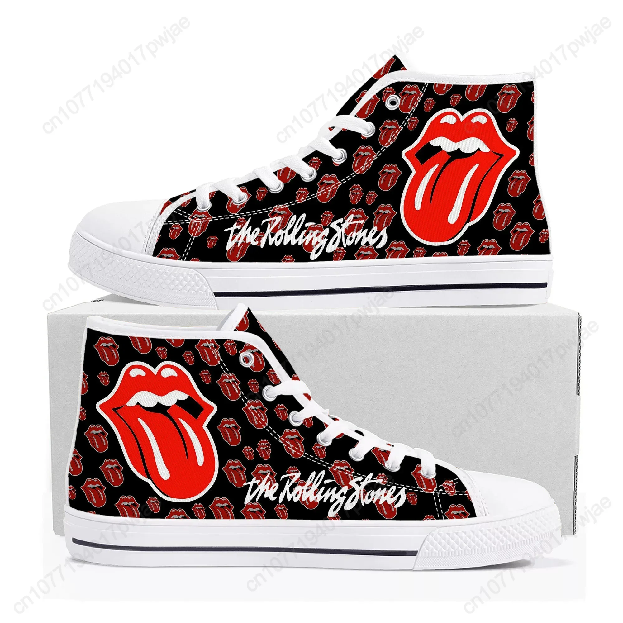 

The Stones shoes High Top Sneakers Mens Womens Teenager High Quality Canvas Sneaker Couple Casual Shoe Customize Shoes