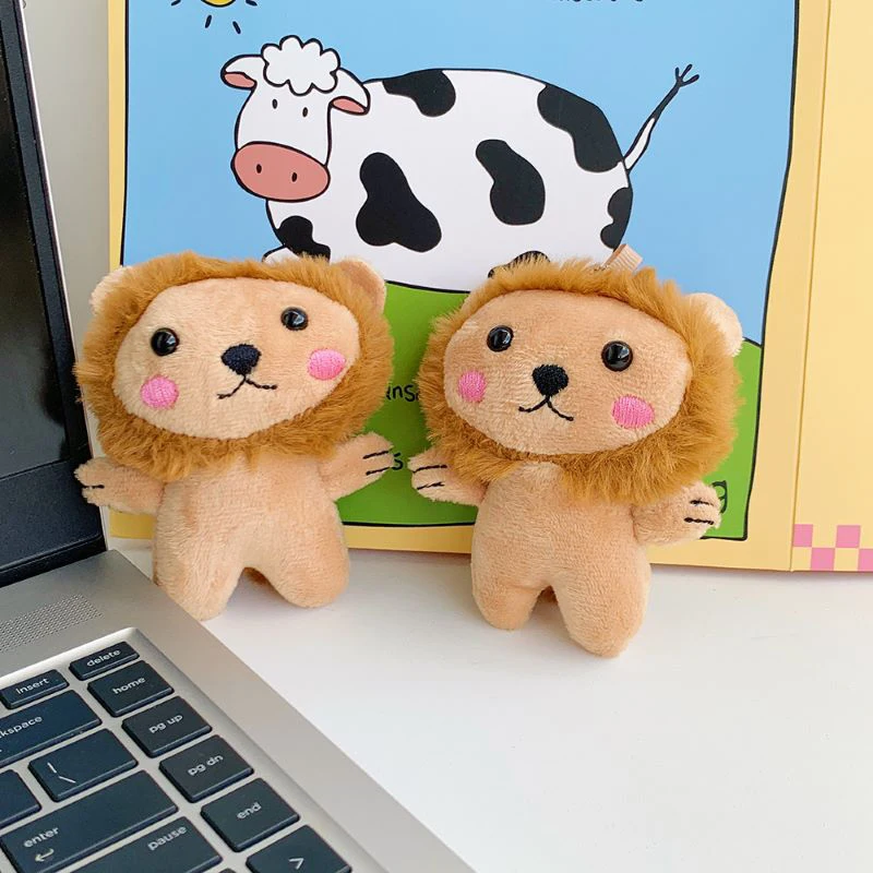 Porte-clés en peluche en forme d'animal de dessin animé pour enfants, pendentif mignon pour sac à dos, cadeaux pour enfants