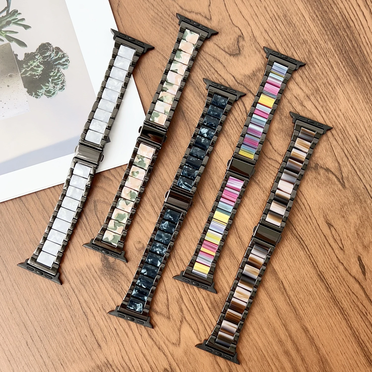 Colorful metal strap for Apple Watch S10 46mm strap 49mm Ultra 45 44 42 41 40 38mm female strap for iwatch9 8 7 6 5 4 3 2 1