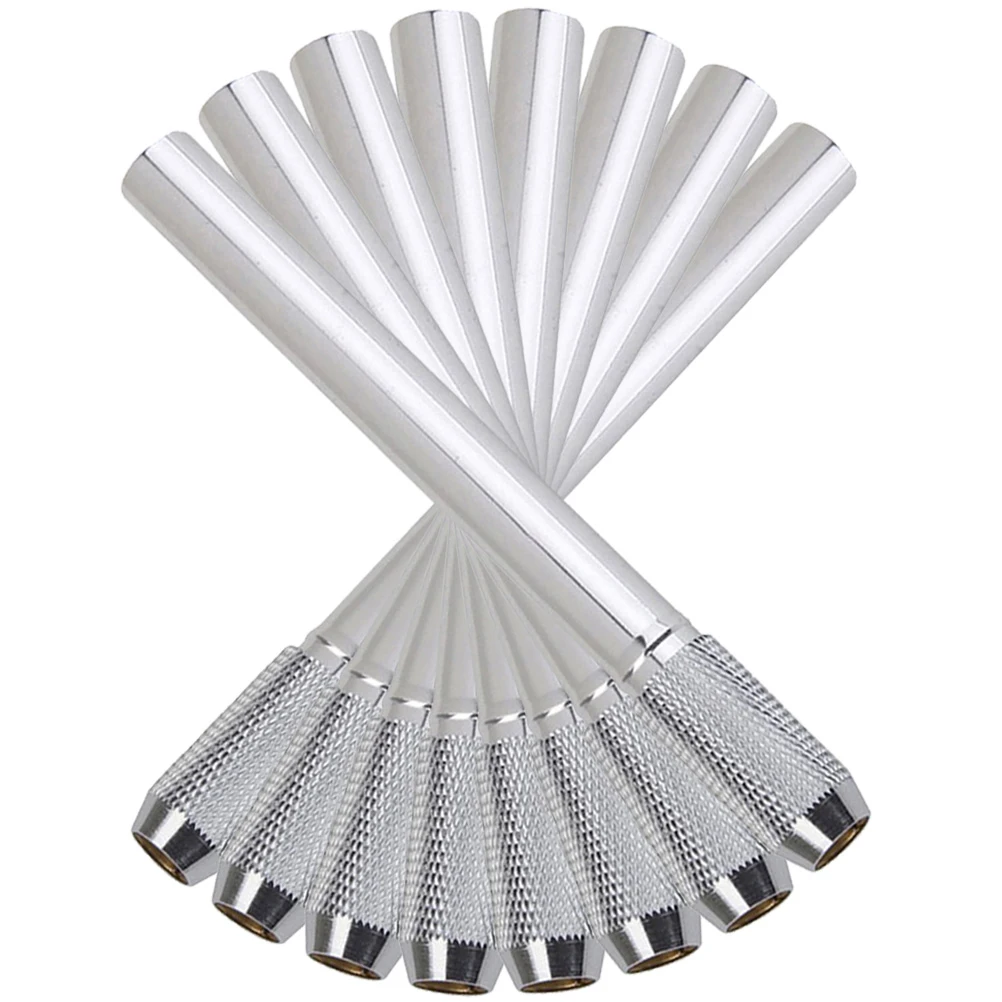

8pcs Pencil Extender Lengthener Silver Stainless Steel Holder Universal Short Extend Tool For Artists Office Supplies Writing