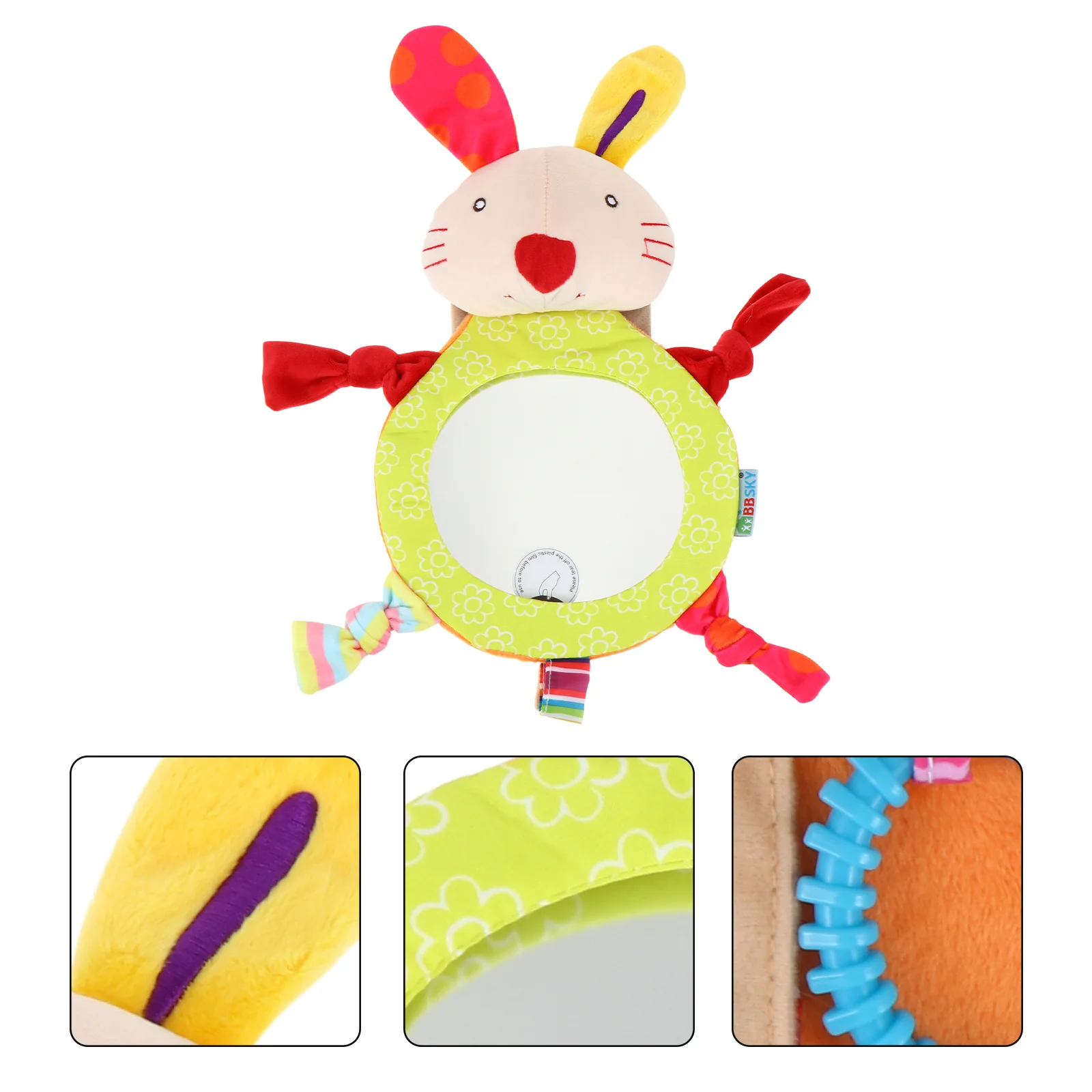 1 قطعة مرآة سيارة للأطفال على شكل حيوانات كرتونية متينة من الأكريليك آمنة لحديثي الولادة، سهلة التركيب، مرآة سيارة للأطفال الرؤية الخلفية