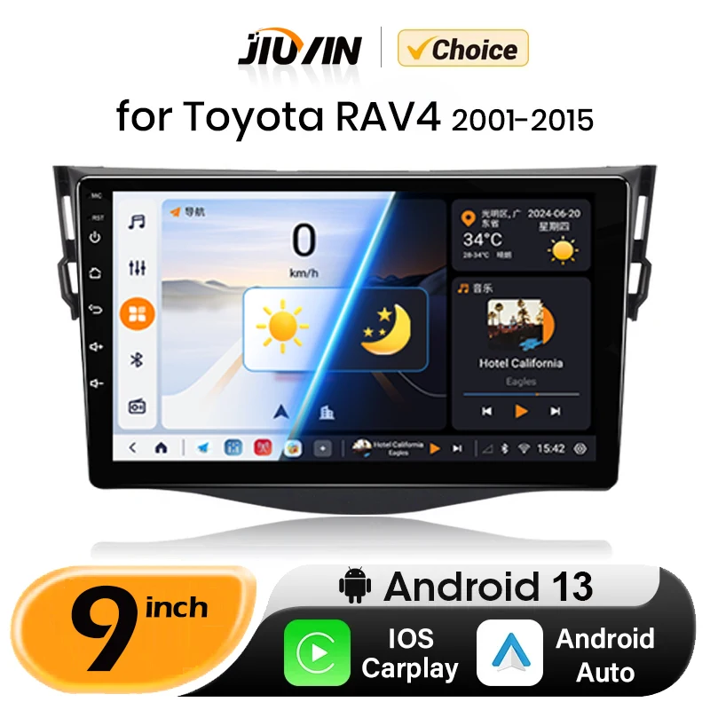 

9" Android 12 Car Radio For Toyota RAV4 Rav 4 2005-2013 Multimedia Player 2Din Carplay DSP Navigation GPS 4G Net WIFI stereo DVD