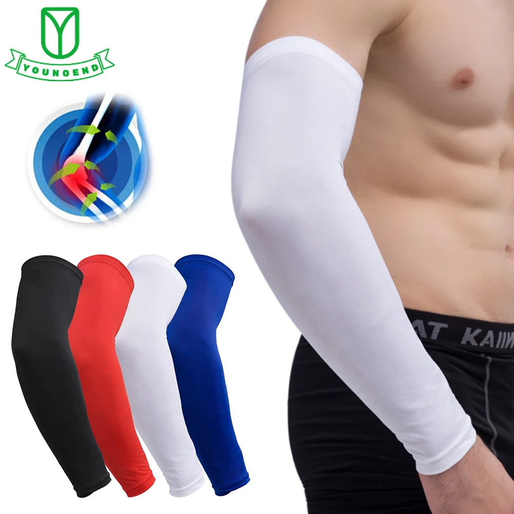 1PC Sports Arm Compression Sleeve Basketball Cycling Arm Warmer Summer Running UV Protection Volleyball Sunscreen Bands