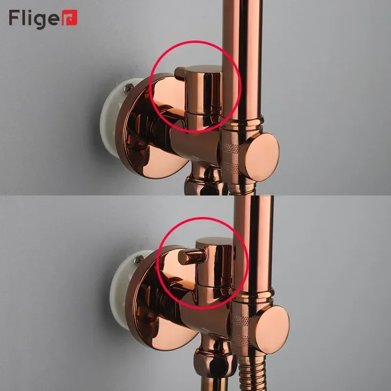 Imagem -05 - Fliger-torneira de Bidé de Ouro Rosa Portátil Conjunto de Pulverizador de Bidé Torneira de Banheiro de Latão Única Água Fria Cabeça de Chuveiro Portátil do Banheiro