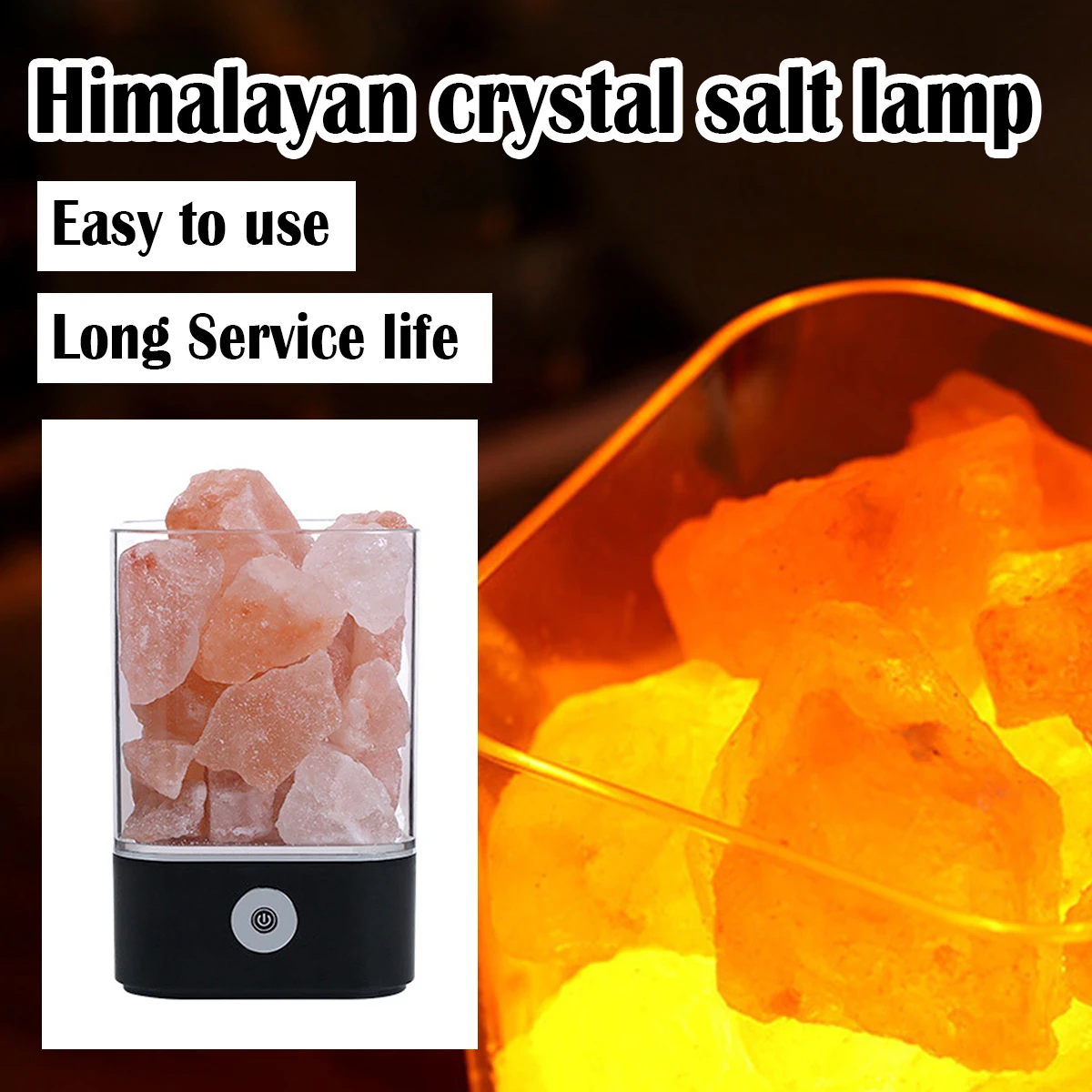 

M2 M4 Himalayan Crystal Salt Lamp Stone Night Fixture Flame Light Led Table Lava Natural Cup Christmas Multicolor Air With & For