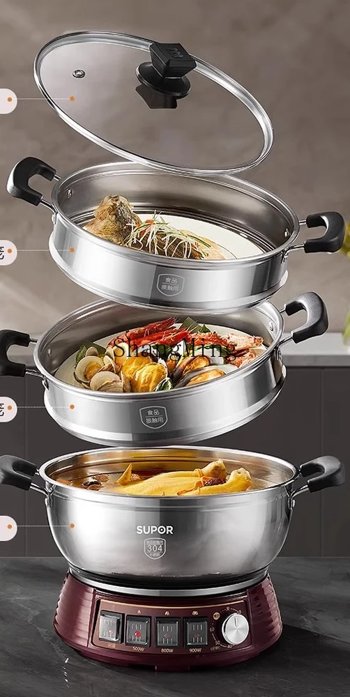 ZYY Multifunctional Home Breakfast Machine Stainless Steel Stew Wok Oven All-in-One Machine