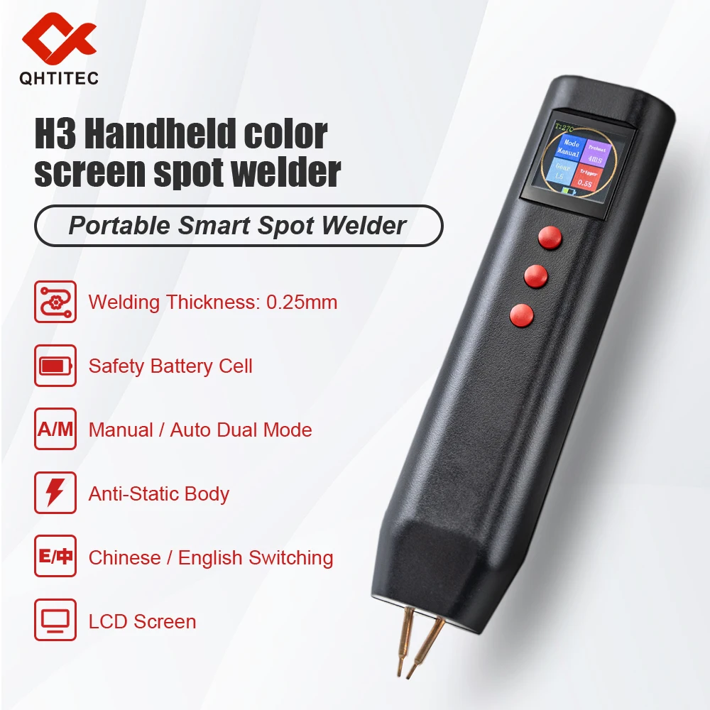 

Handheld Spot Welder DIY Color Screen Manual/Automatic Dual-mode Spot Welding Machine For 18650 Battery Nickel Strip Welding