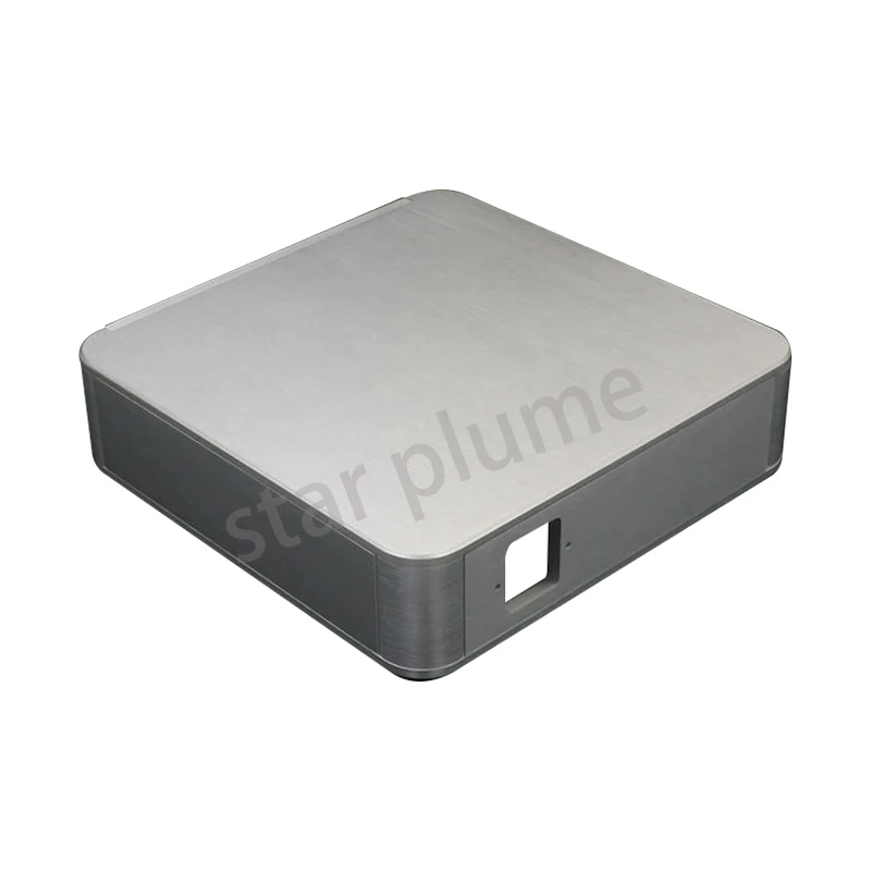 214*214*55mm All Aluminum Power Amplifier Case Rounded Chassis DAC/Preamplifier/Headphone Amplifier Chassis Shell DIY Box