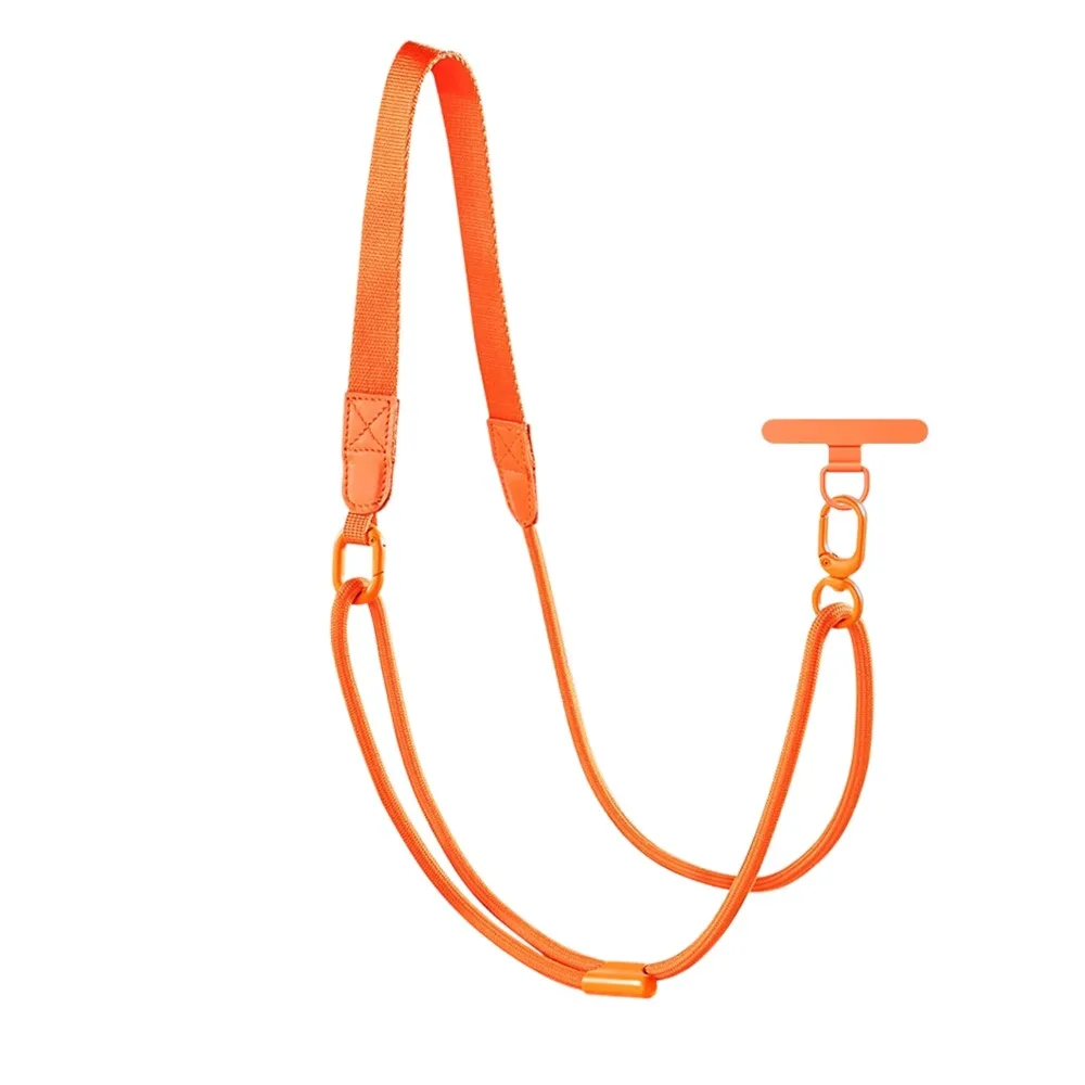 

Регулируемый ремешок для мобильного телефона, длинный двойной ширины, ремешок для телефона через плечо, подвесная металлическая пряжка на шею, цепочка для мобильного телефона