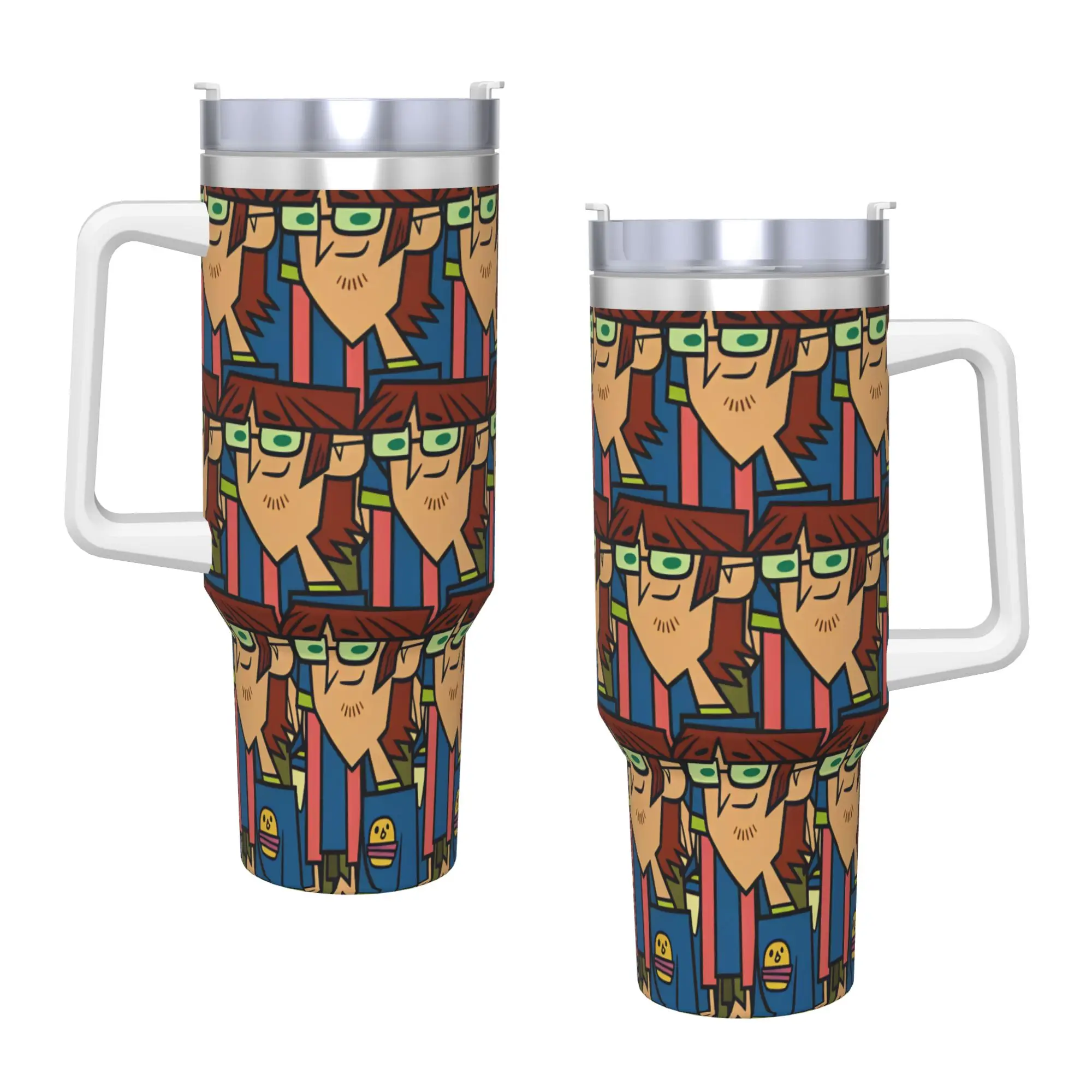 Totals Dramas Characters Stainless Steel Tumbler  Travelist Coffee Mug With Straws and Lid 40oz Mugs Cup Cold Drink Water Bottle