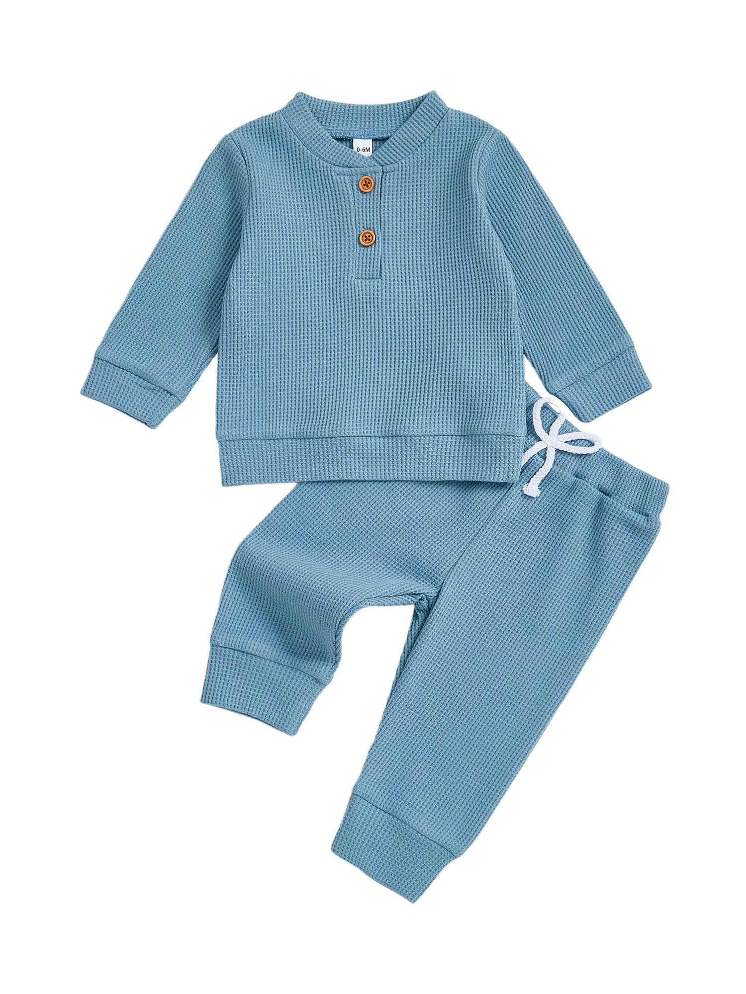 

Infant Autumn Clothes Cozy Ribbed Knit Sweater Stretchy Jogger Pants 2 Piece Ensemble for Little Ones