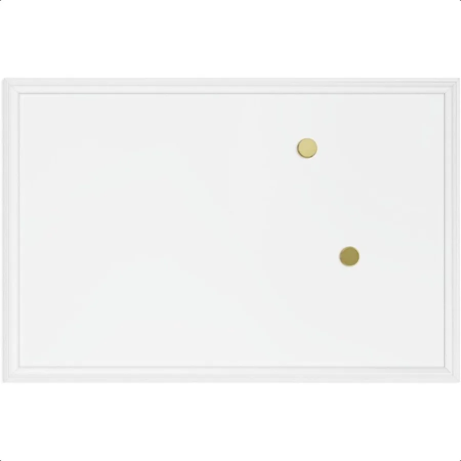 

Farmhouse Magnetic Dry Erase Board 30x20 White Wood Style Frame Includes 2 Magnets