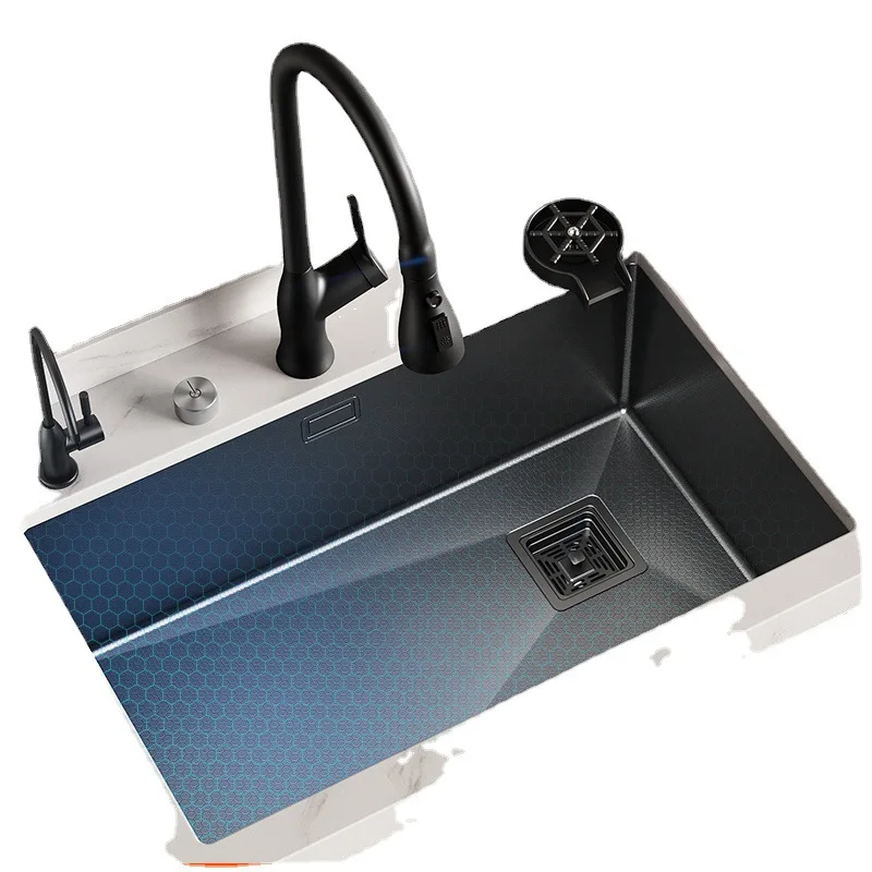 304 stainless steel sink, vegetable washing , thickened large single slot kitchen vegetable dish washing basin