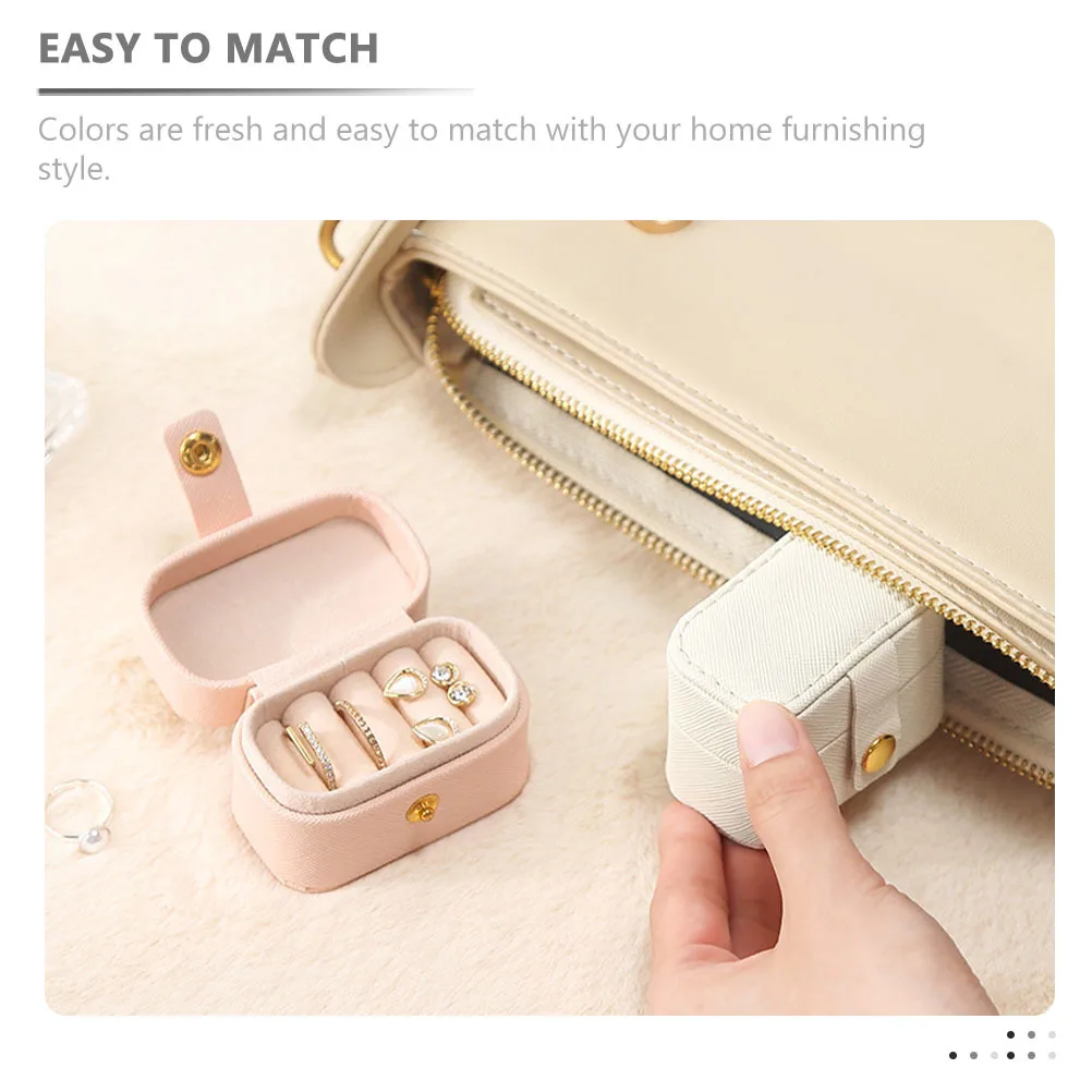 

Portable Jewelry Box Desktop Storage Case Small Elegant Organizer Creative Jewelry Case for Travel Storage