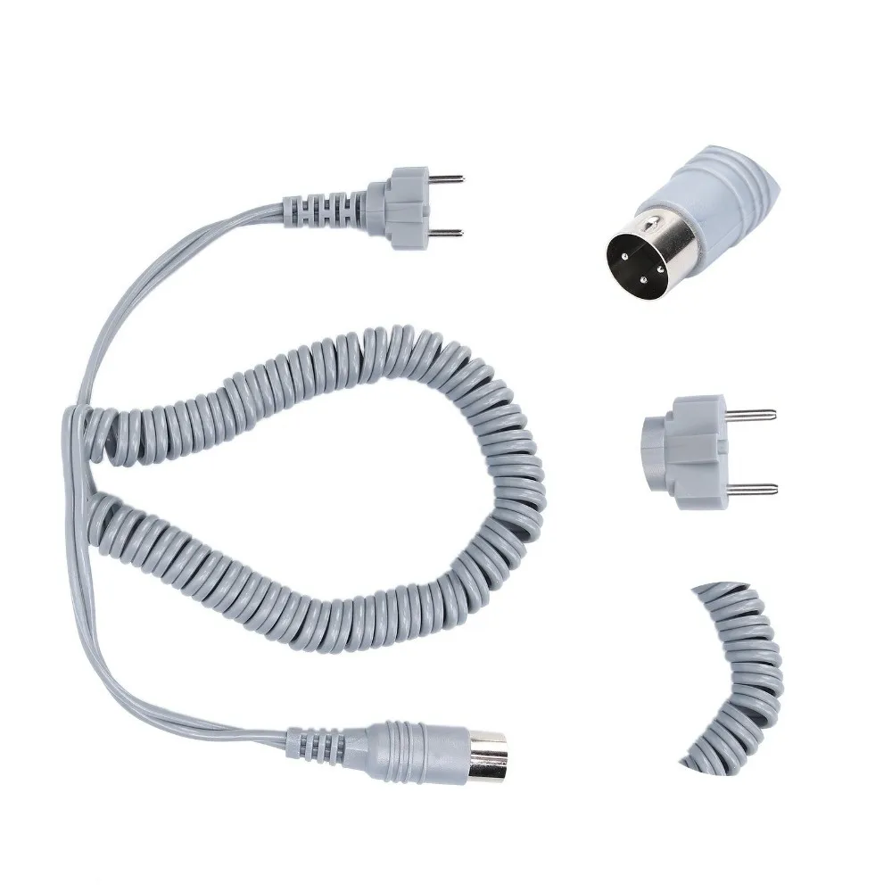3-Plug Nail Drill Handpiece Cord Black Color Replacement Accessory Electric Nail Drill Cord Easy Installation Disassembly