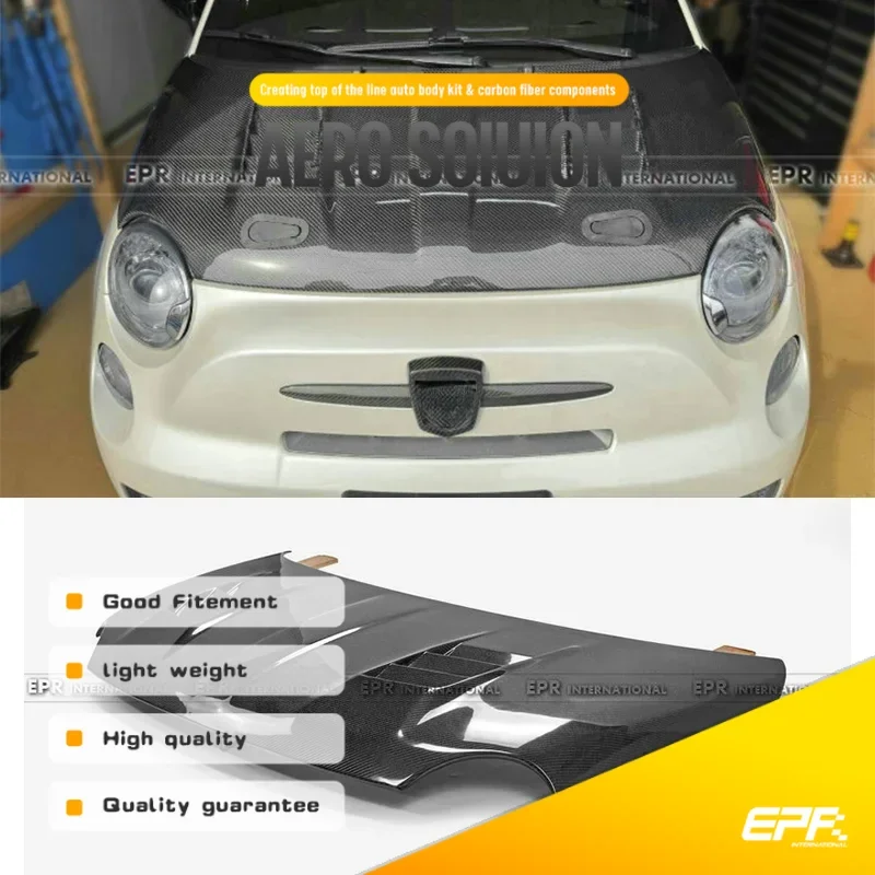 

Premium EPA Type Vented Hood for Fiat 595 500 Abarth - Carbon Look Exterior Upgrade | Exact Fit Styling Accessory