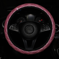 Car Interior Part Steering Wheel Cover Auto Car Wear-resistant 1 Piece Black For 37-38CM Leather None Brand New