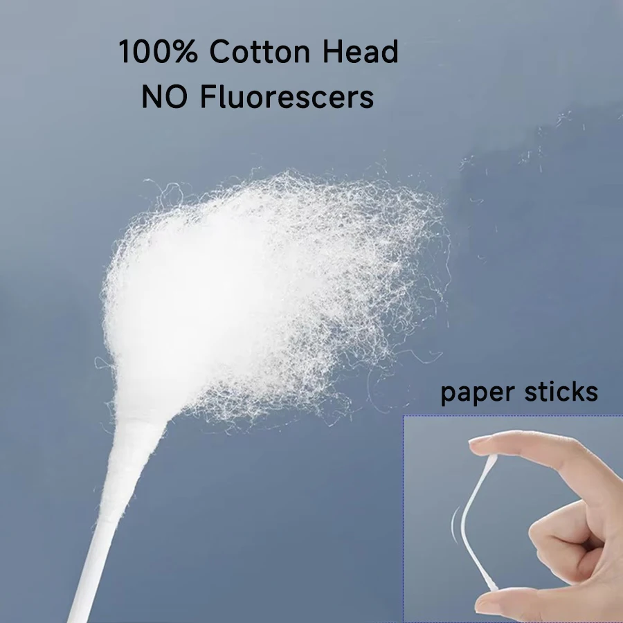 100/200pcs Baby Cotton Swabs Disposable Spiral Ear Scoop Head Ear And Nose Multifunctional Cleaning Stick Daily Cleaning Care