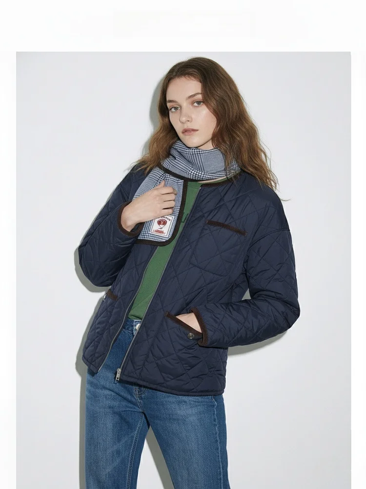 

Quilted Cotton Jaet Women's ort Lightweight ape Cotton Coat Outerwear Two-Sided Wear Winter New Arrival