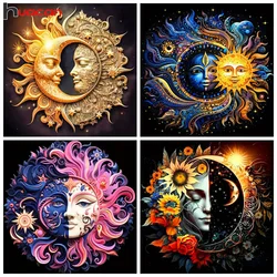 Huacan Diamond Painting Sun Cross Stitch Kit Diamond Embroidery Cartoon Mosaic Picture Of Rhinestones Handmade Gift