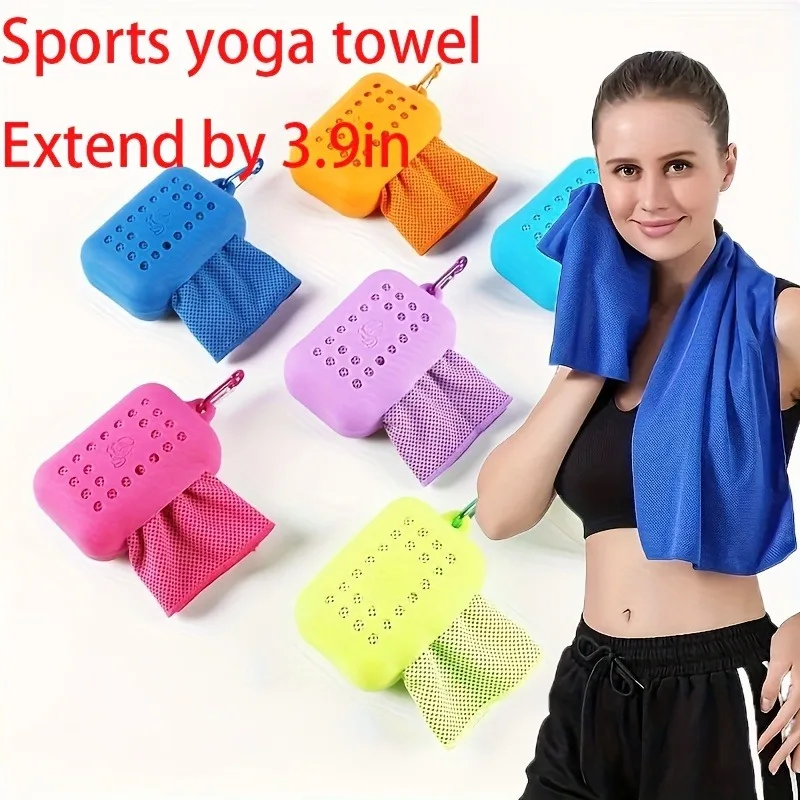 Small Silicone Ice Towel Cold Sports Cooling Ice Cold Towel Cycling Equipment Travel Yoga Bicycle Accessories Cycling Equipment