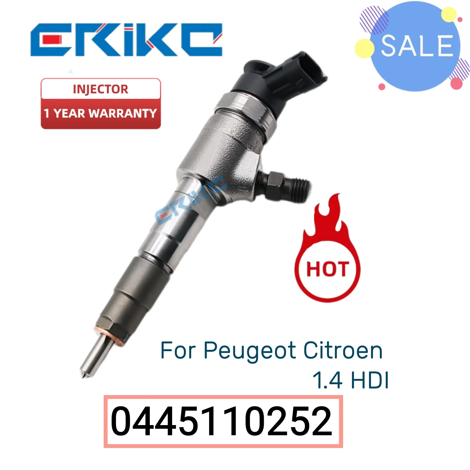 

0445110252 Jet Injector 0 445 110 252 Car Injector 0445 110 252 Original Injector for Peugeot Citroen 1.4 HDI