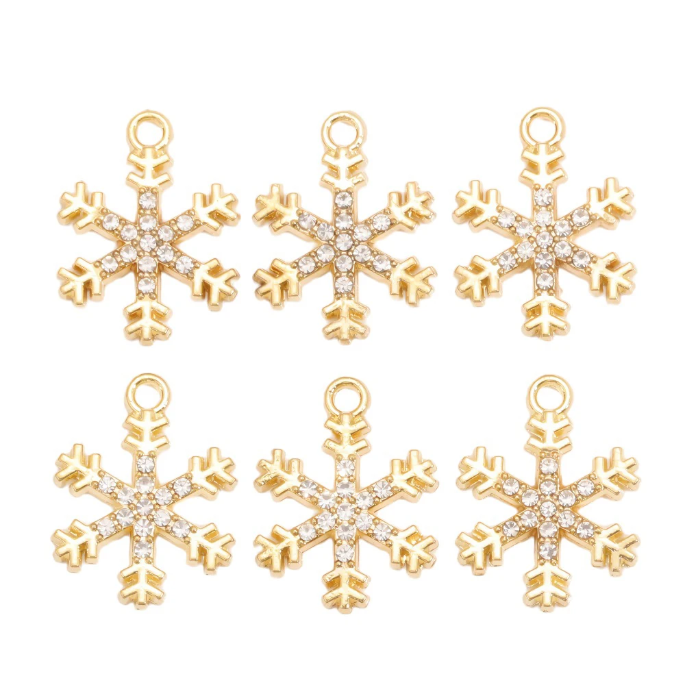 10 Teile/los Bunte schneeflocken Emaille Weihnachten Baum Charms Anhänger für Schmuck Machen Neue Jahr Halsketten Armbänder DIY Geschenke – Detail 6