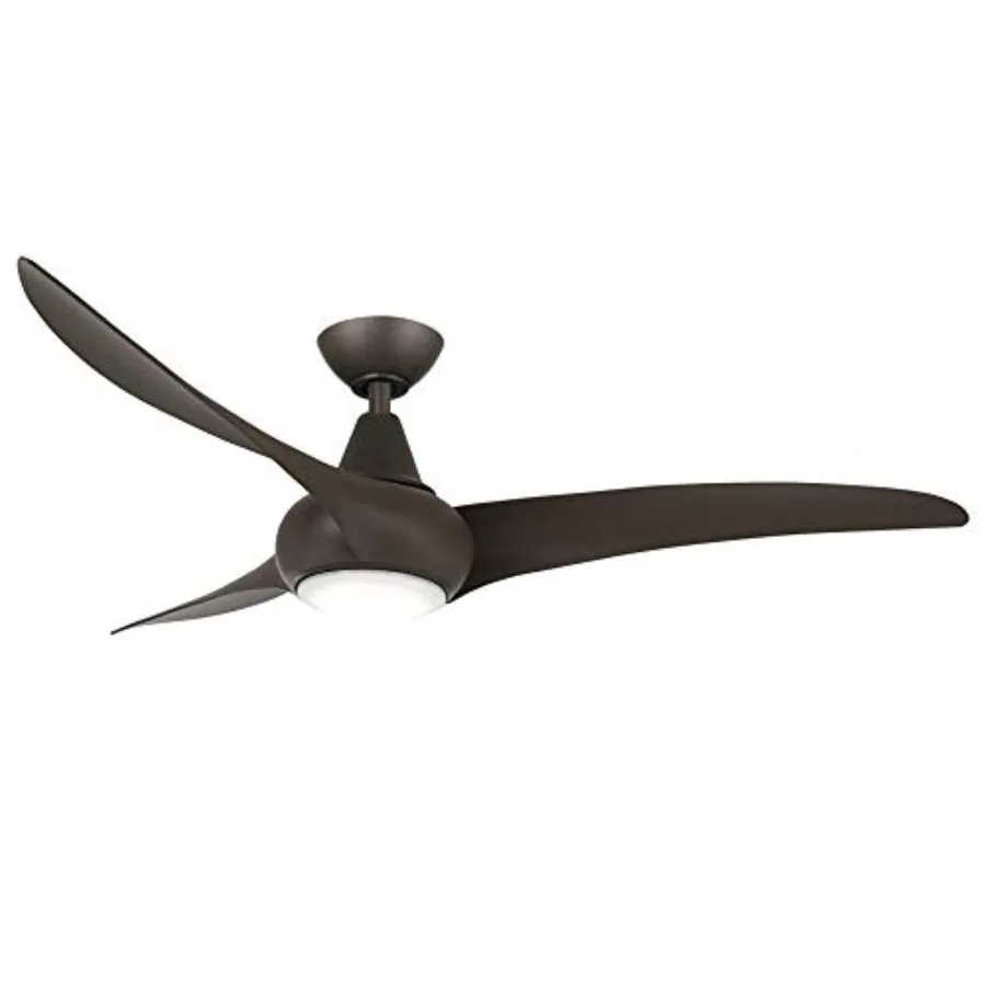 52 Light Wave Ceiling Fan with Oil Rubbed Bronze Finish, Dimmable LED Light, Remote Control, F844-ORB