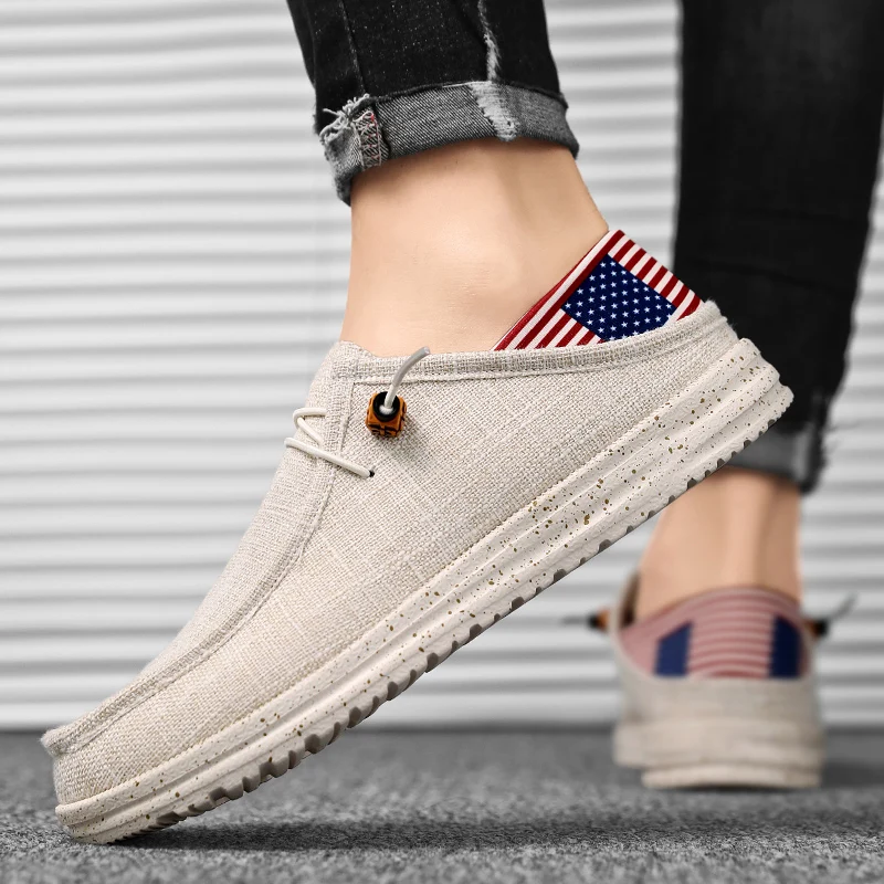 Classic Man Loafers Casual Men Walking Sneakers Anti-slip Breathable Vulcanized Shoes Soft Sole Canvas Shoes Zapatillas Hombre