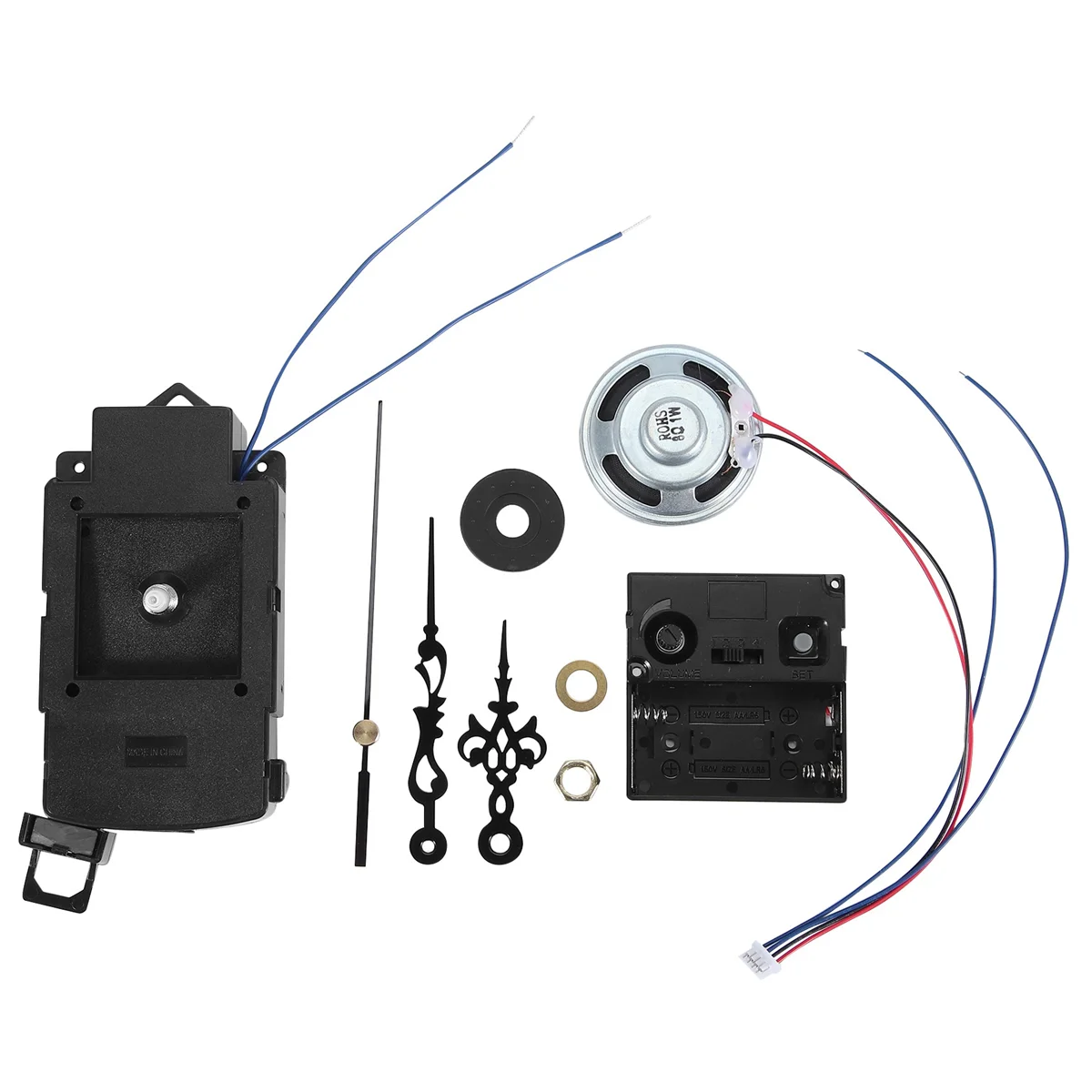 

ABNP Quartz Pendulum Clock Movement With Black Hands,with Music Box Speaker,Battery Operated,Melody Mechanism for DIY Clock