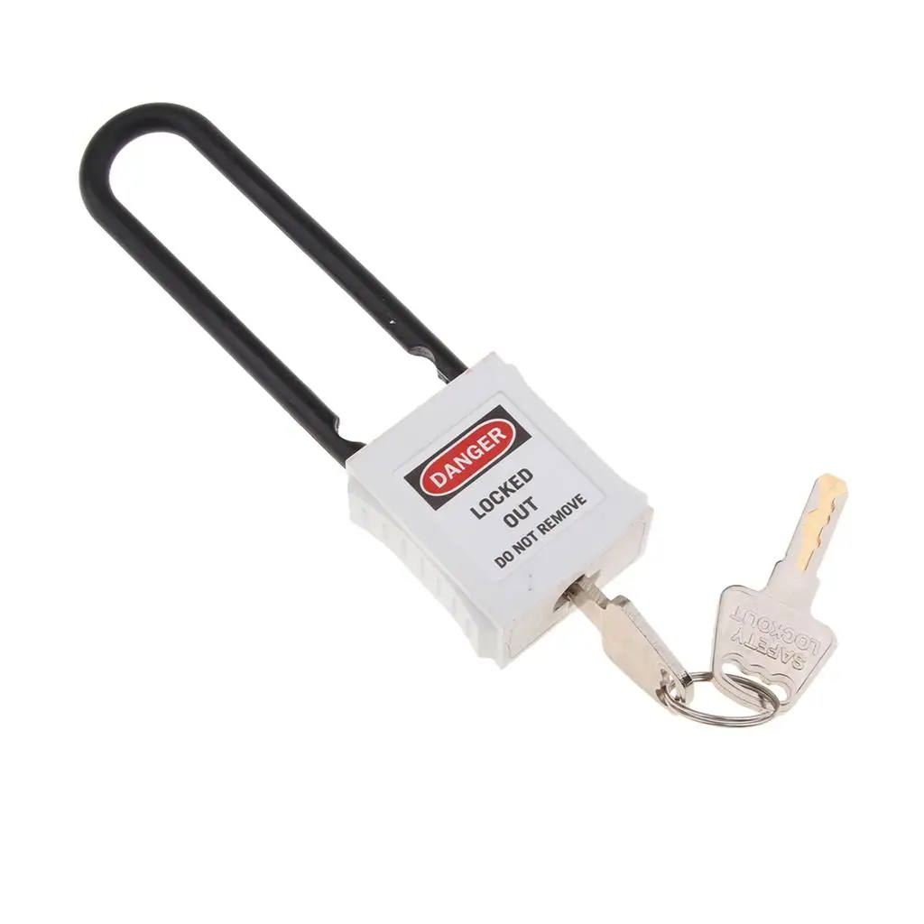 Security Lockout Padlock Keyed Different, PA And Steel, White