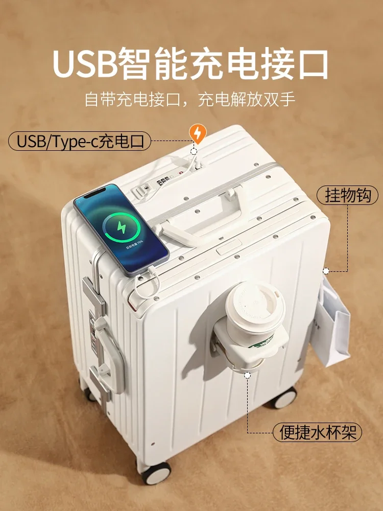 Valise ouverte avant, nouvelle biellette de direction large, petite valise d'embarquement