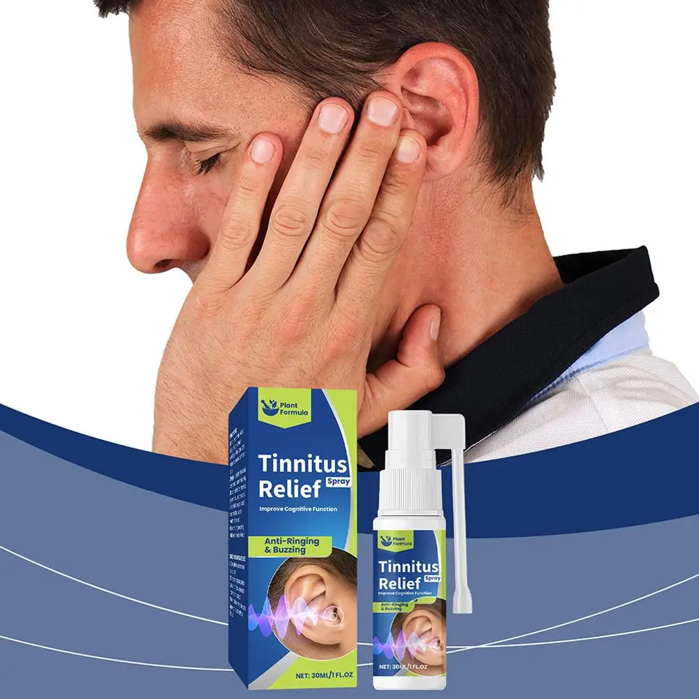 30ml Tinnitus Relief Spray Improve Listening Tinnitus Relief Canal Ear Care Ear Sore Ear Deafness New Blockage Clean I8y8